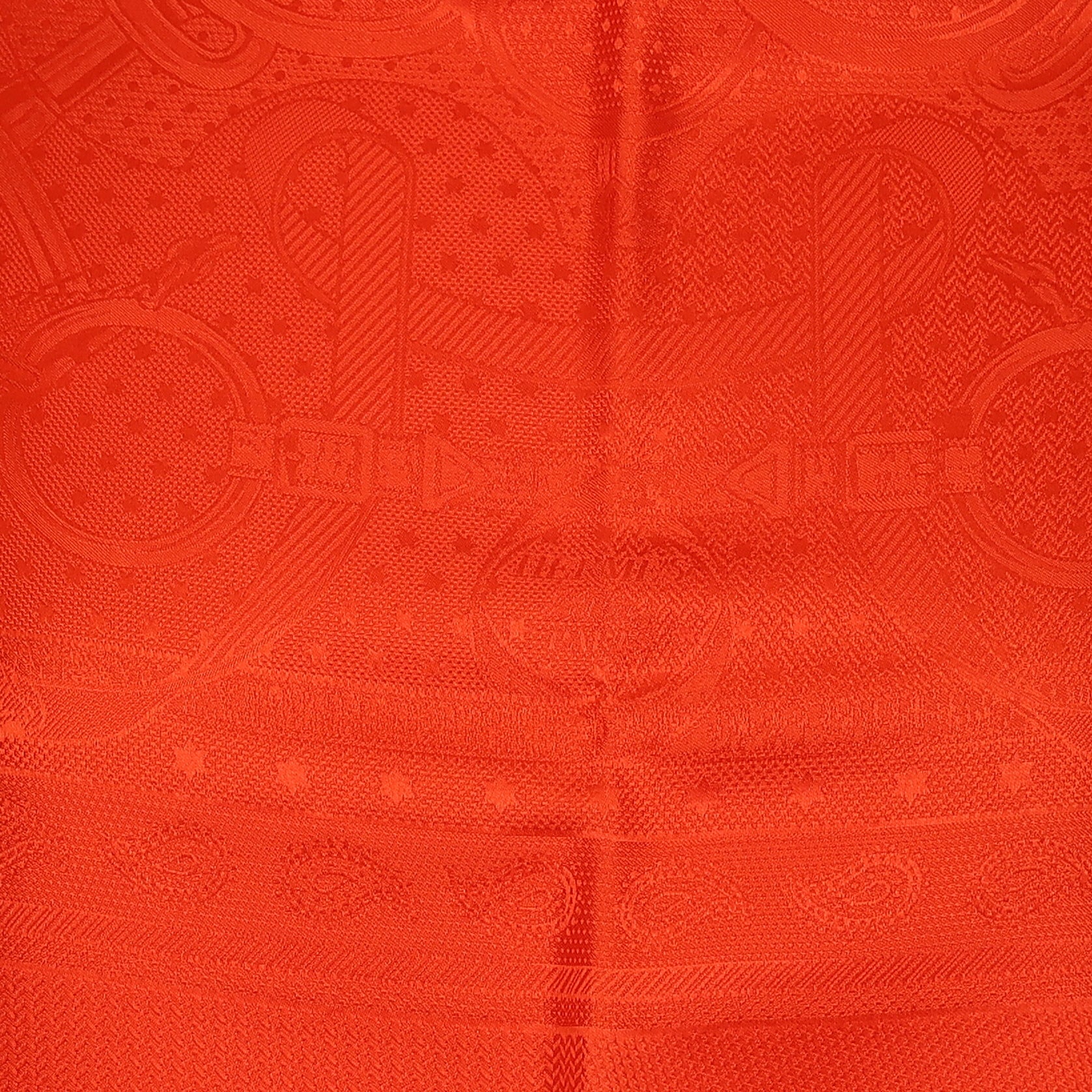 Brand New Boxed Hermès Eperon d'Or Jacquard Silk Scarf