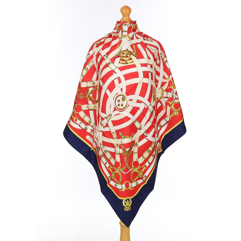 Brand New Boxed Hermès Cavalcadour Silk Scarf