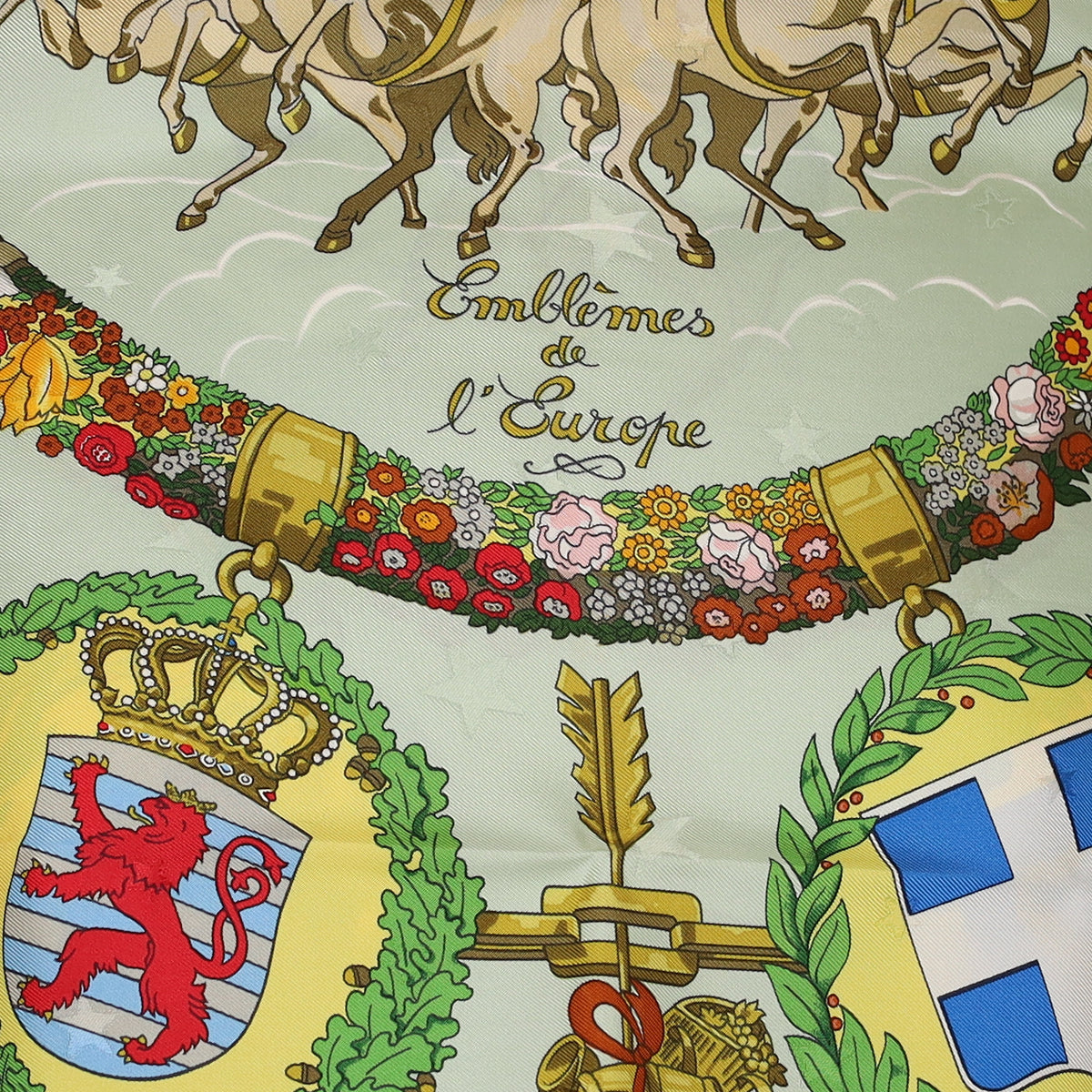Brand New Boxed Hermès Emblèmes de L'Europe Silk Scarf