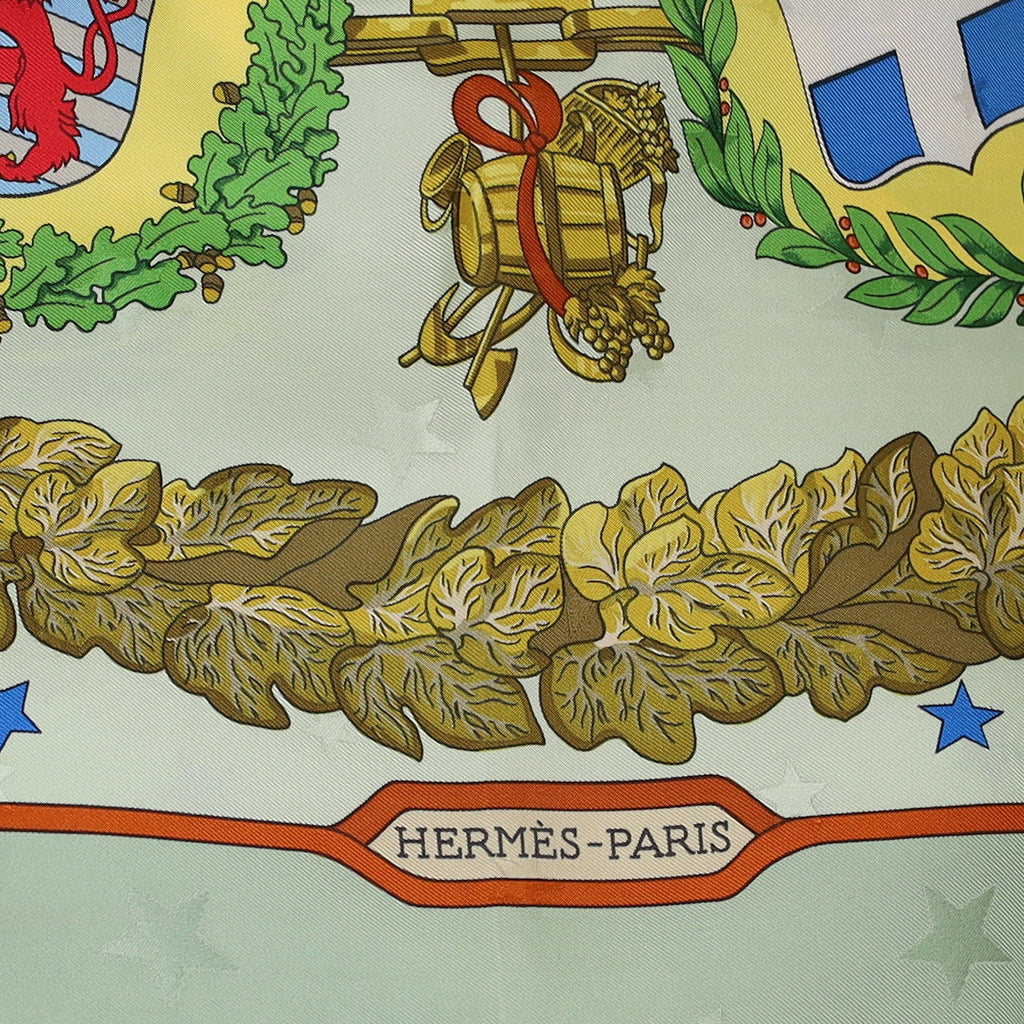Brand New Boxed Hermès Emblèmes de L'Europe Silk Scarf