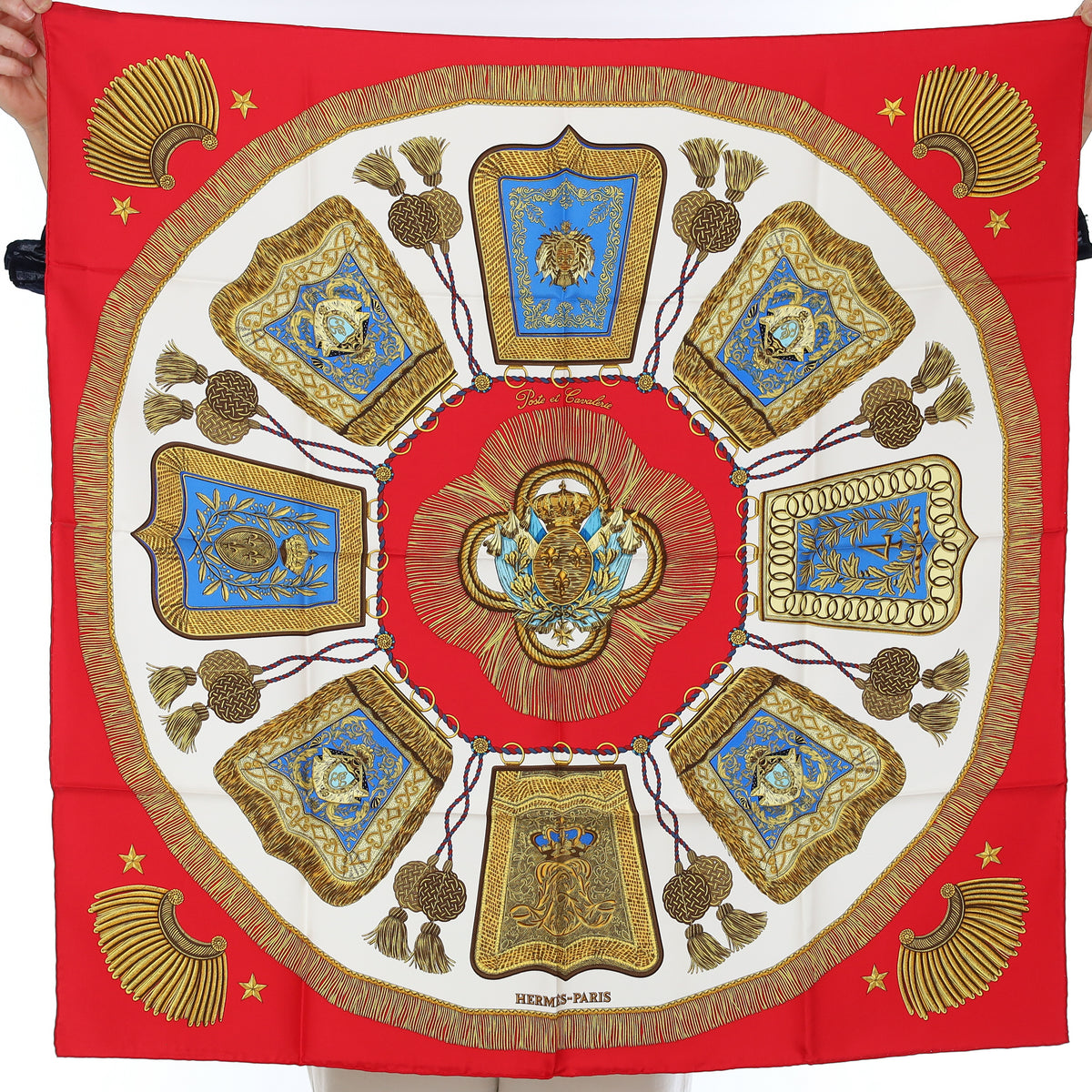 Brand New Boxed Hermès Poste et Cavalerie Silk Scarf