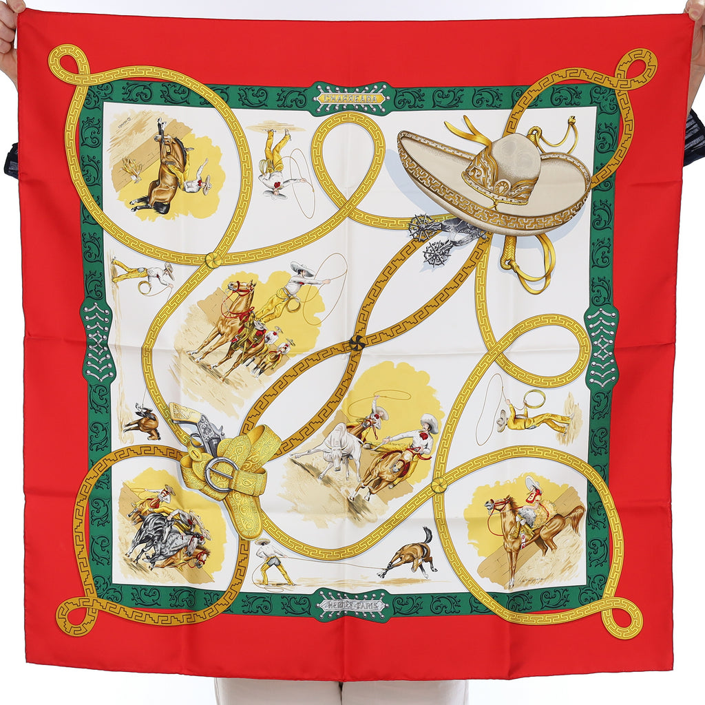 Brand New Boxed Hermès Charreada Silk Scarf