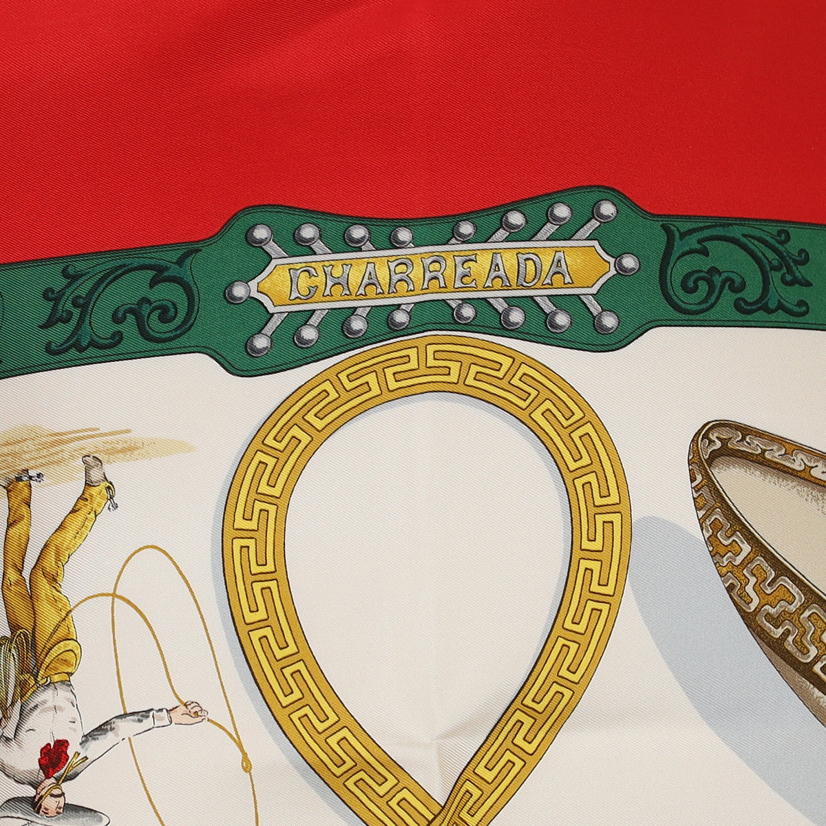 Brand New Boxed Hermès Charreada Silk Scarf