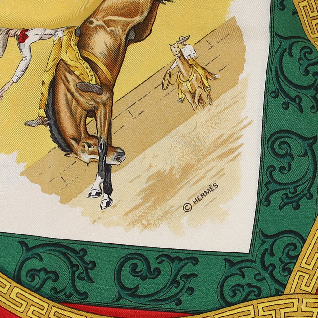 Brand New Boxed Hermès Charreada Silk Scarf