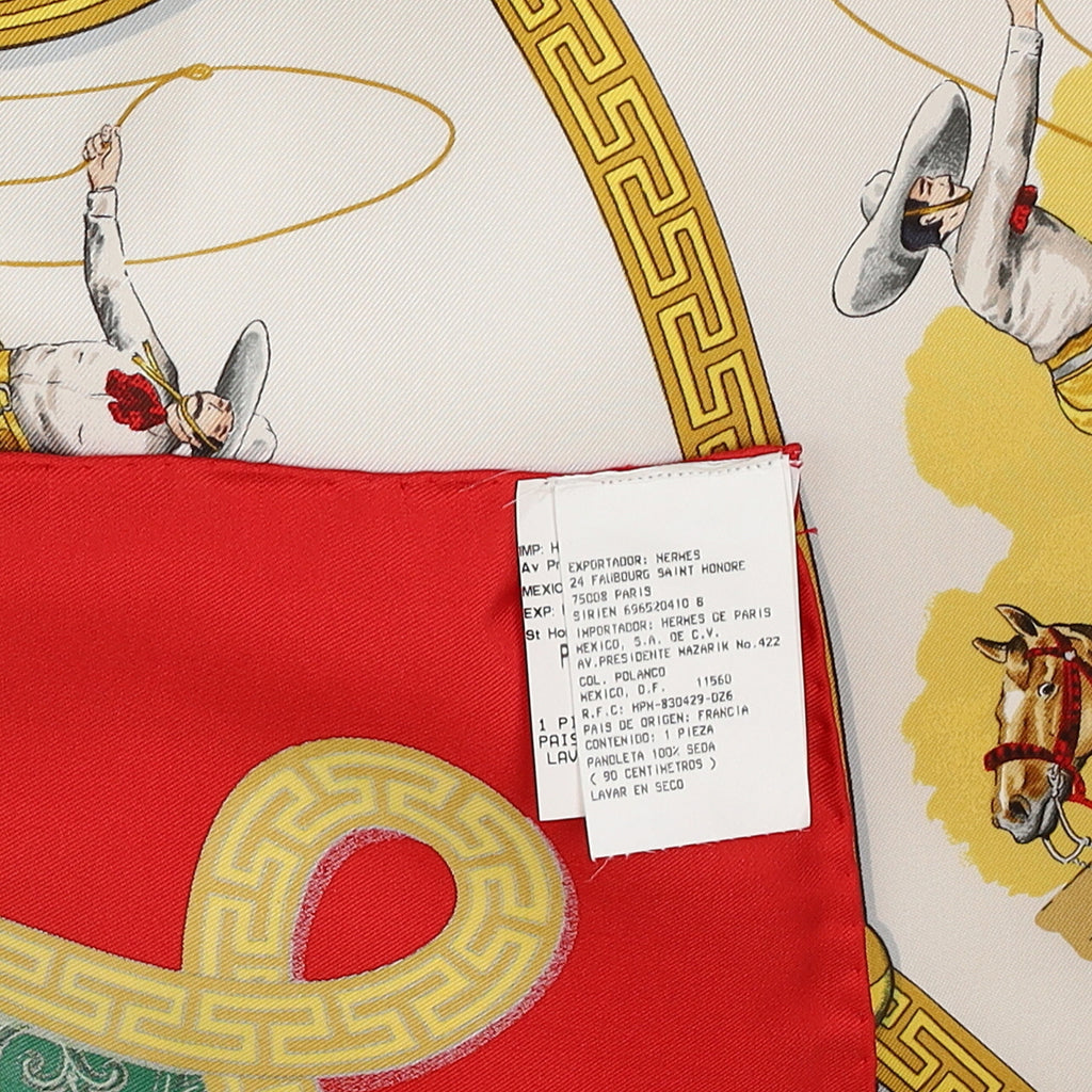 Brand New Boxed Hermès Charreada Silk Scarf