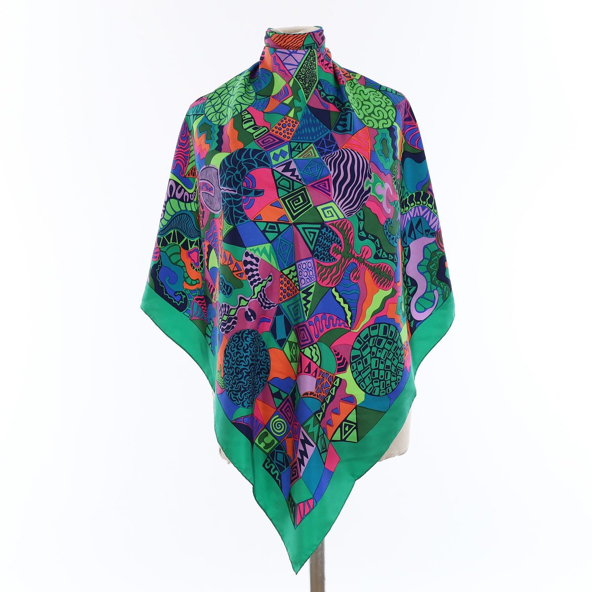 Beckford Silk Multi Pattern Vintage Silk Scarf