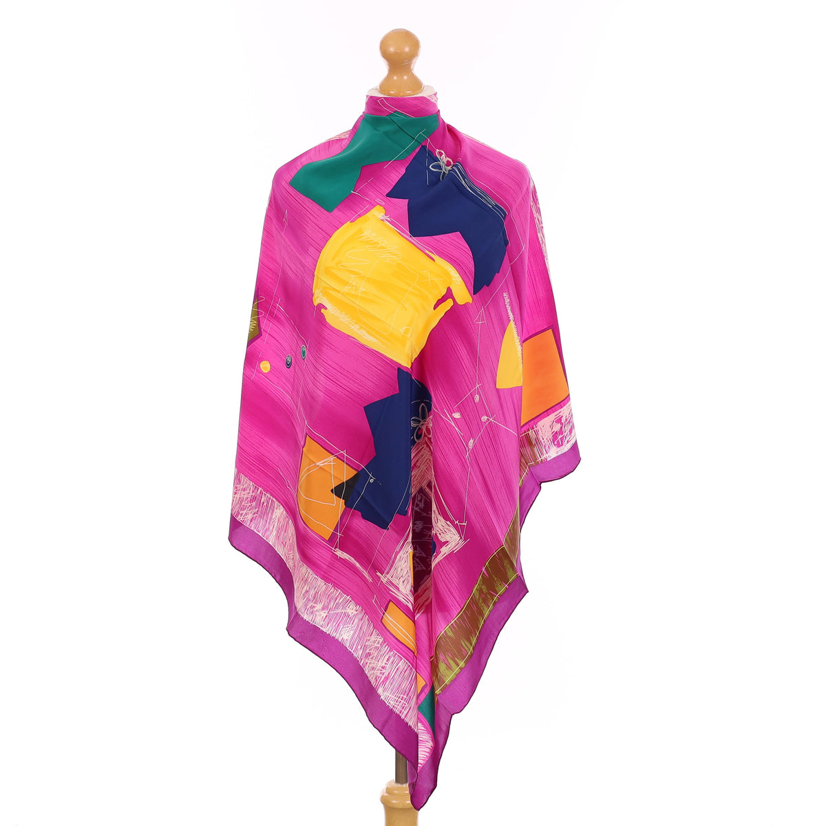 Pristine Ken Scott Pink Silk Scarf