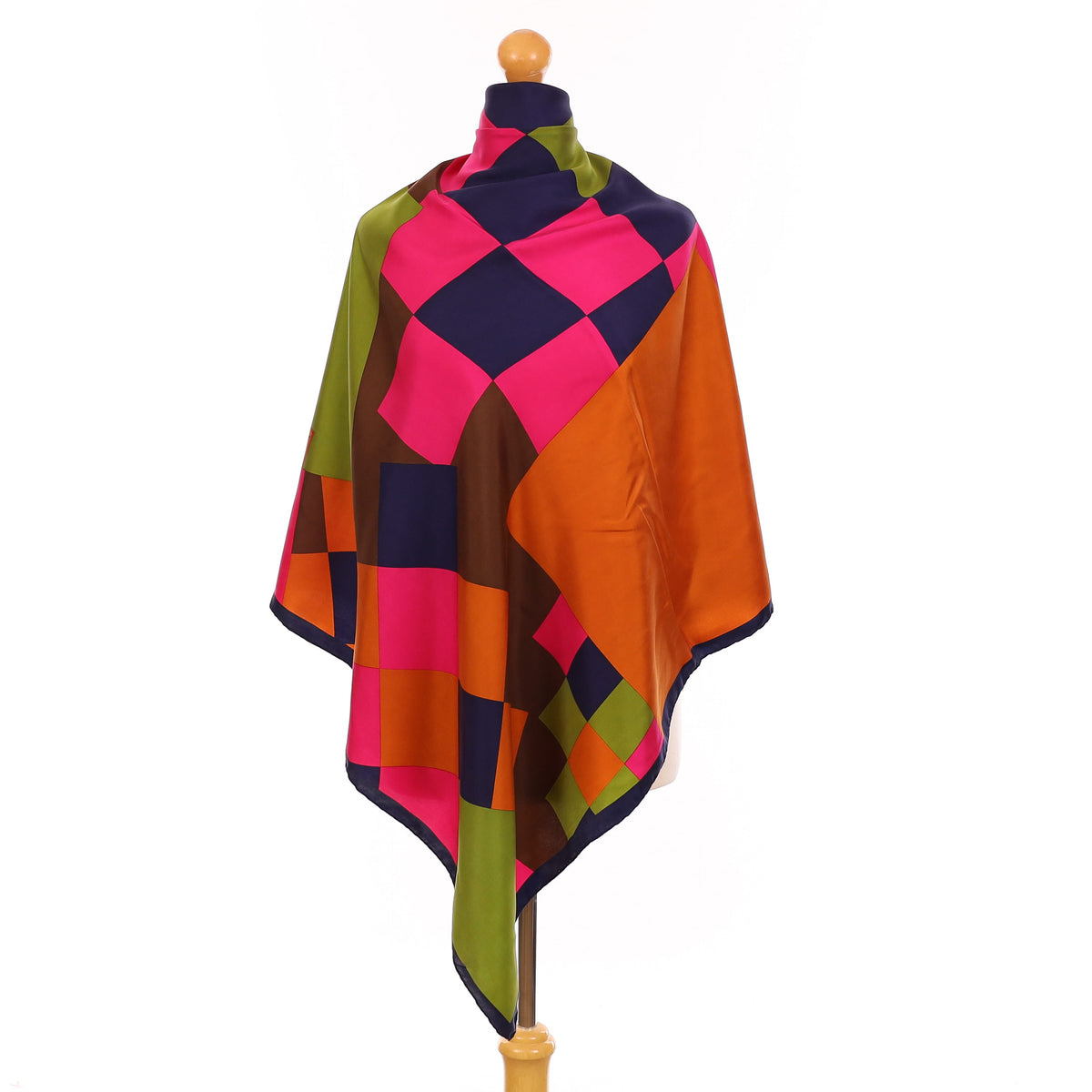 Yves Saint Laurent  Colour Block Vintage Silk Scarf