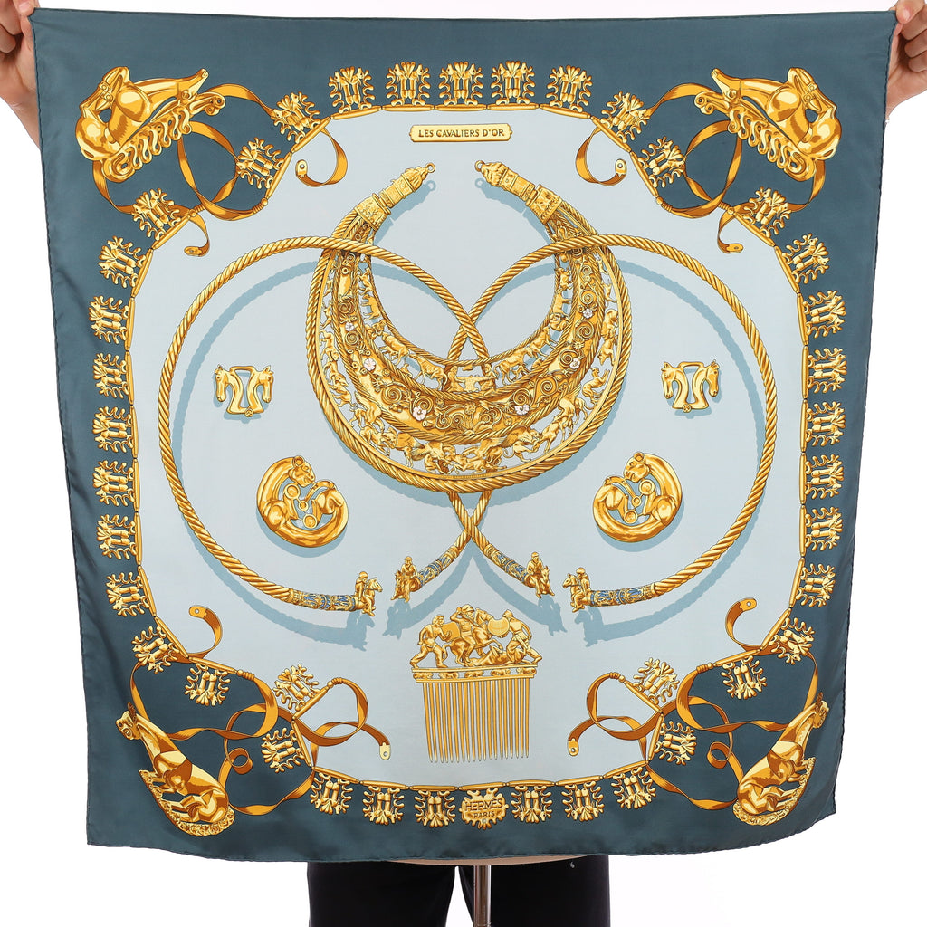 Hermès Les Cavaliers D'or Silk Scarf