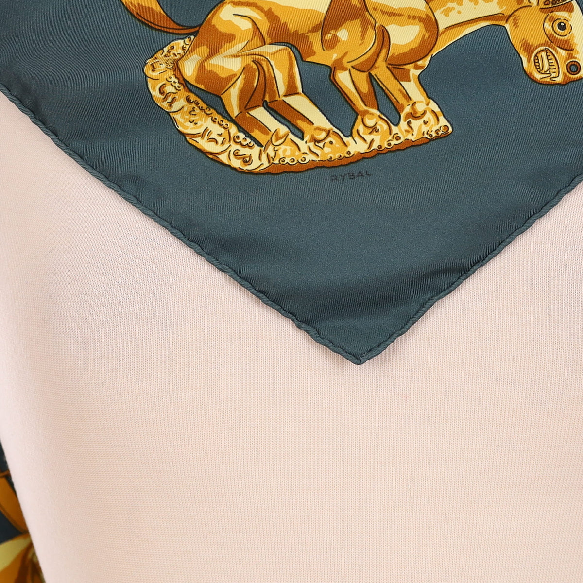 Hermès Les Cavaliers D'or Silk Scarf