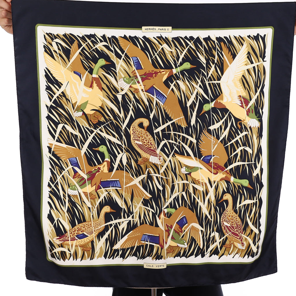 Hermès Cols Verts Silk Scarf