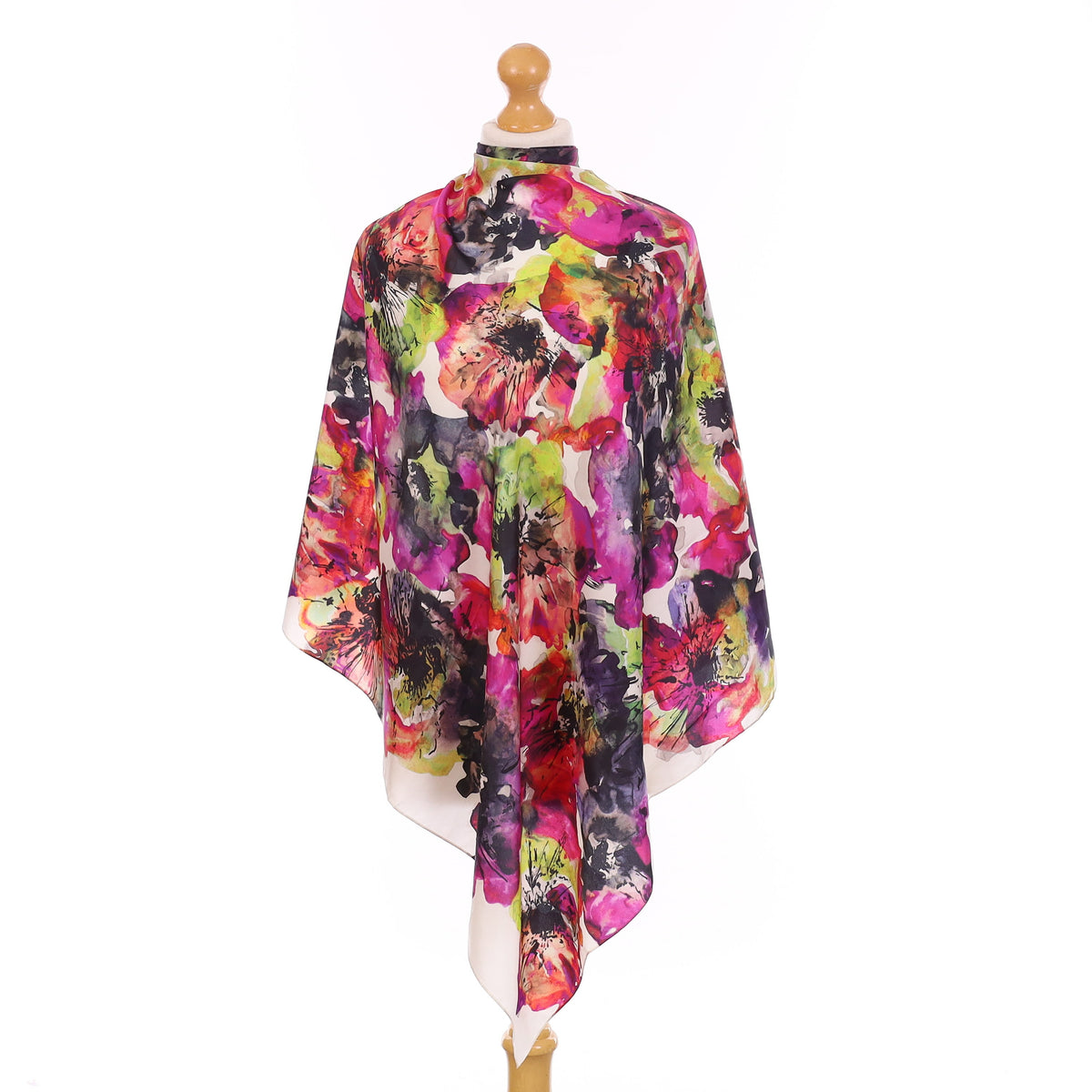 Brand New Colourful Floral Silk Scarf