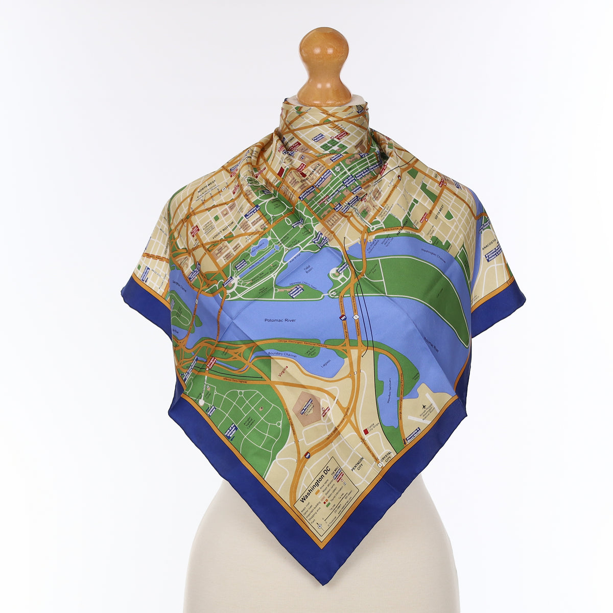 Brand New Map of Washington DC Silk Scarf