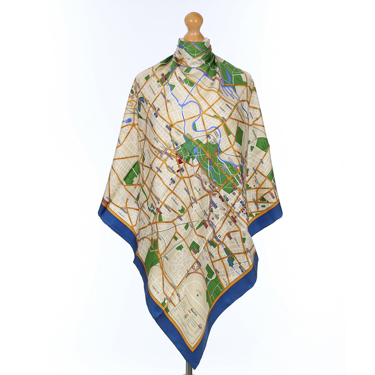 Brand New Map of Berlin Silk Scarf