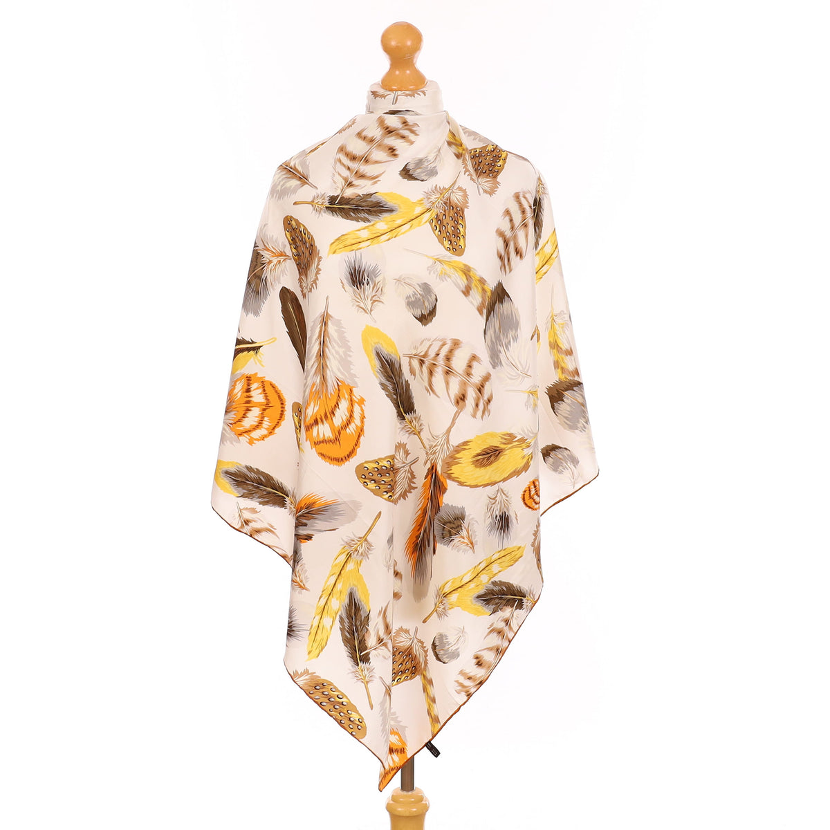 Brand New Autumnal Feathers Silk Scarf