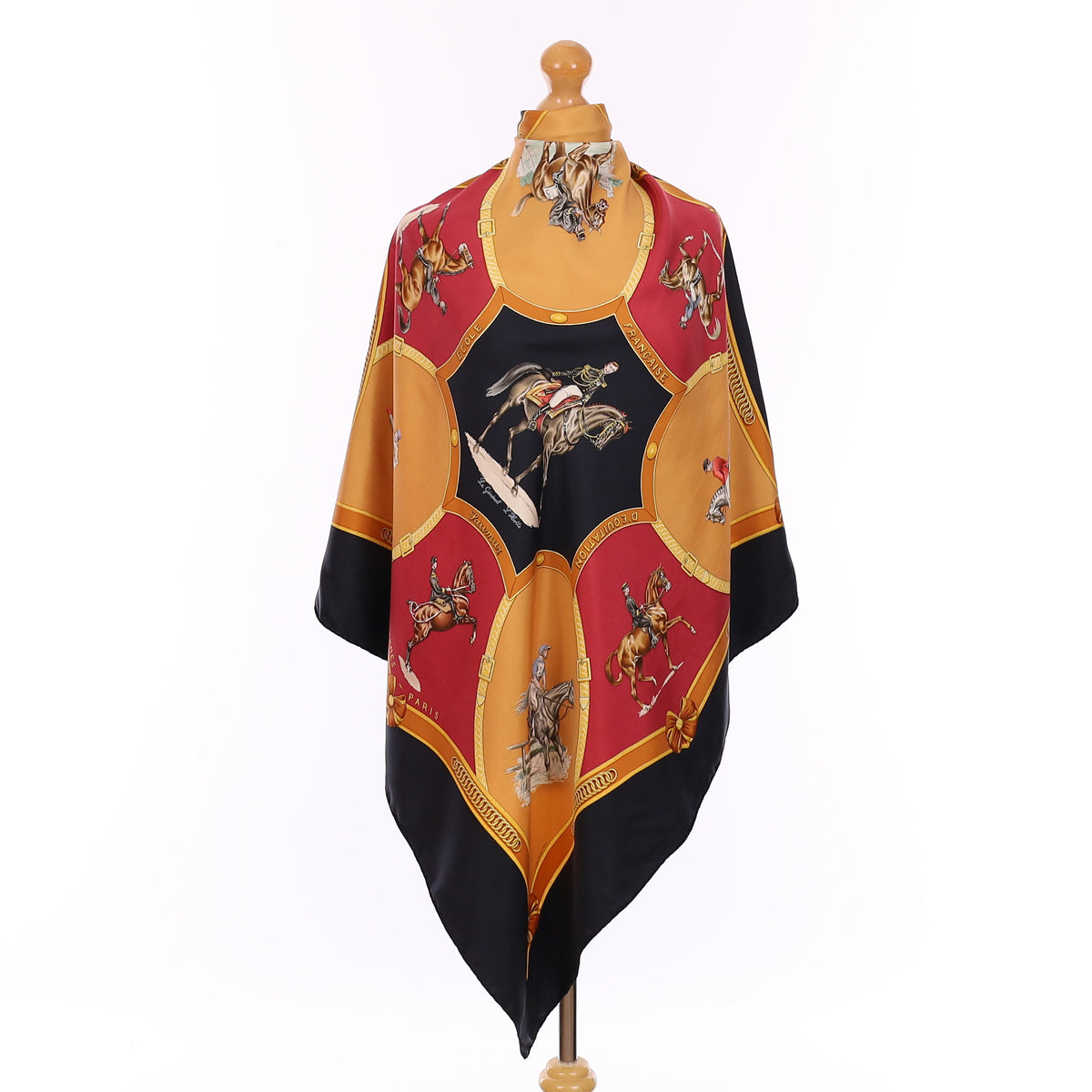 Hermès École Française d'Équitation de Saumur Silk Scarf