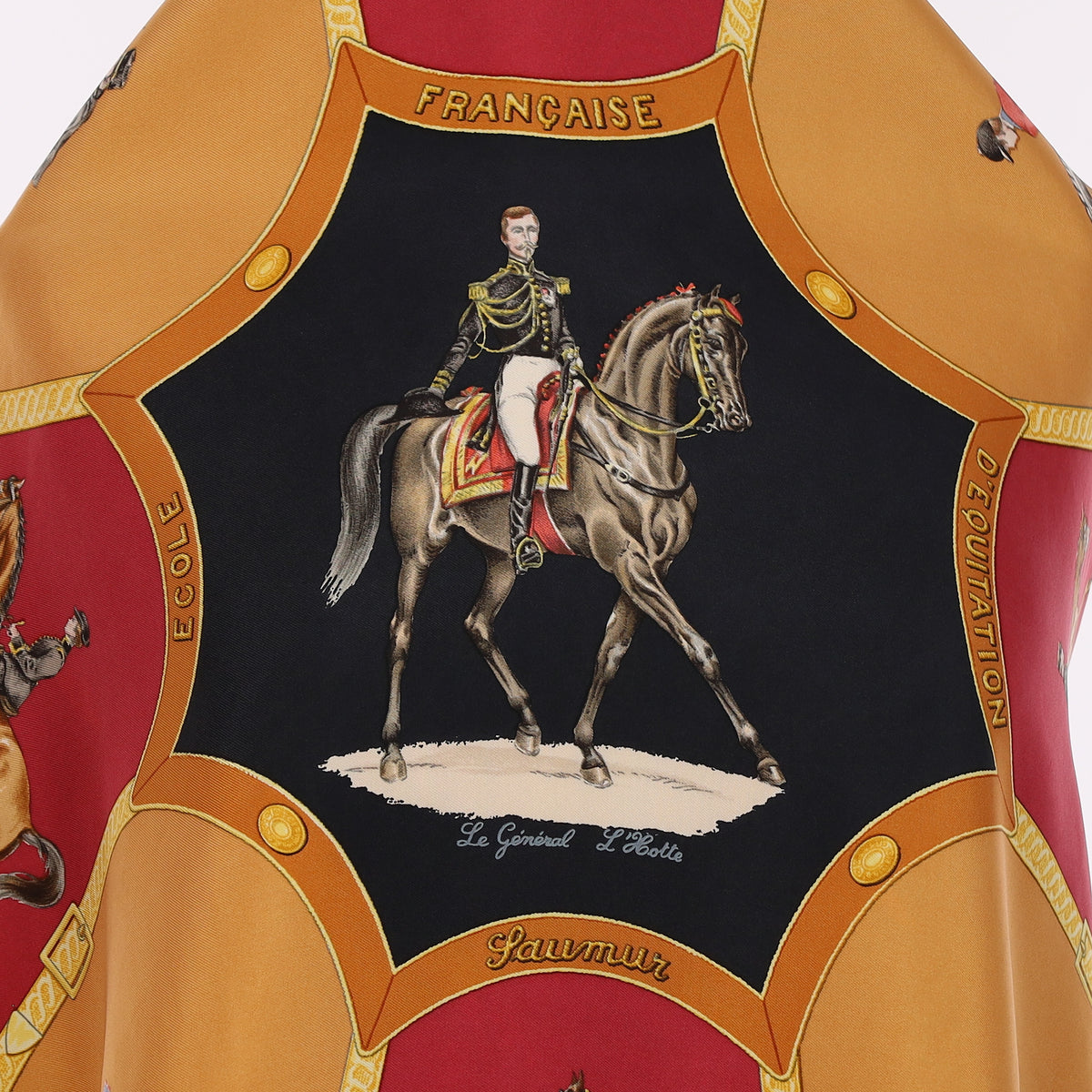 Hermès École Française d'Équitation de Saumur Silk Scarf