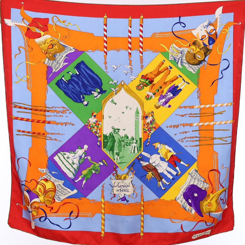 Hermès Le Carnaval de Venise Silk Scarf