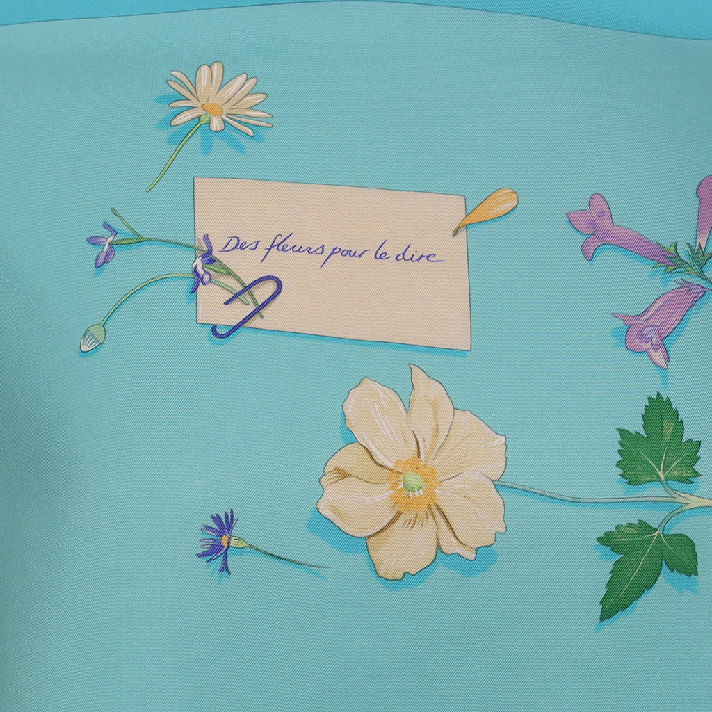 Hermès Des Fleurs pour le Dire Silk Scarf Quite Rare