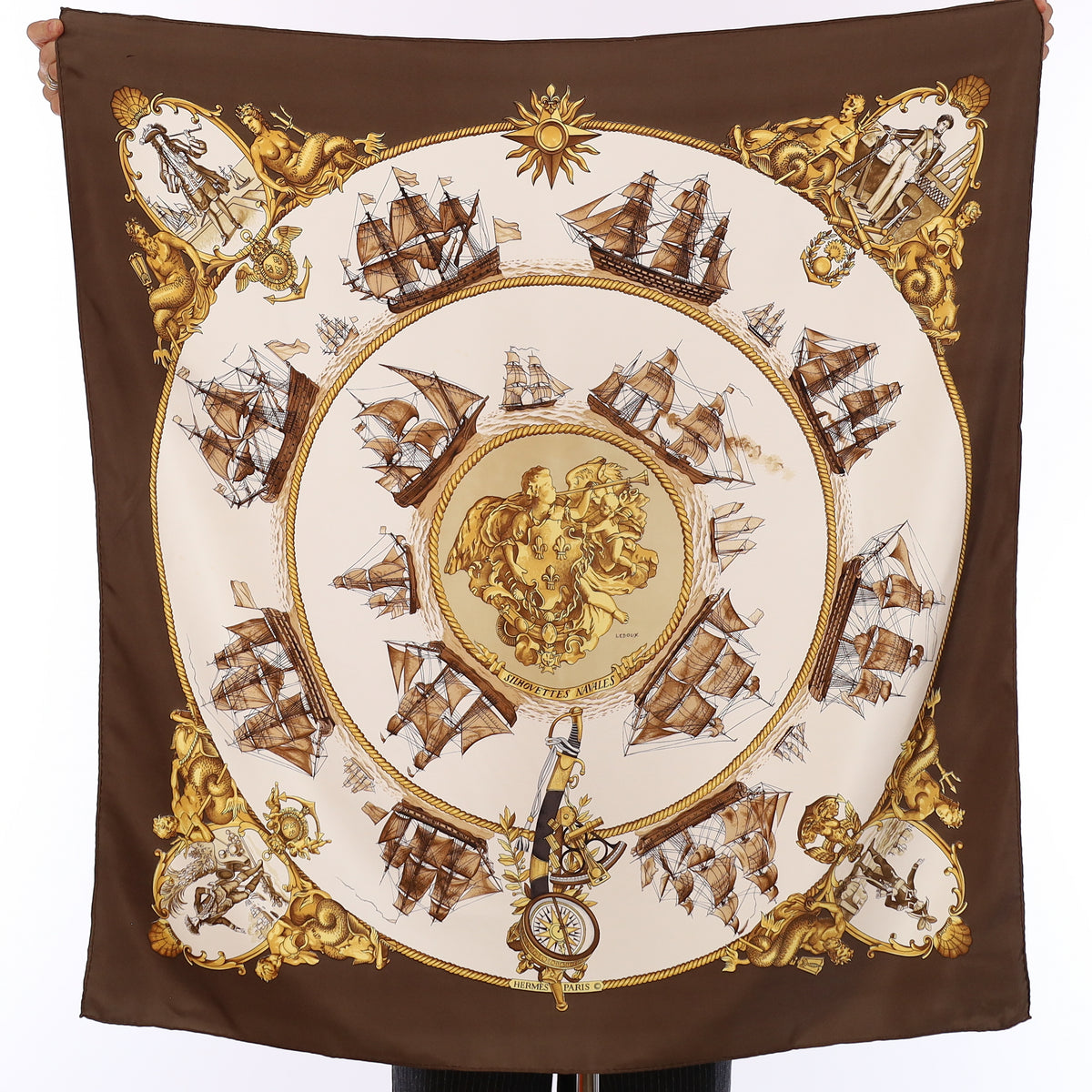 Hermès Silhouettes Navales Silk Scarf
