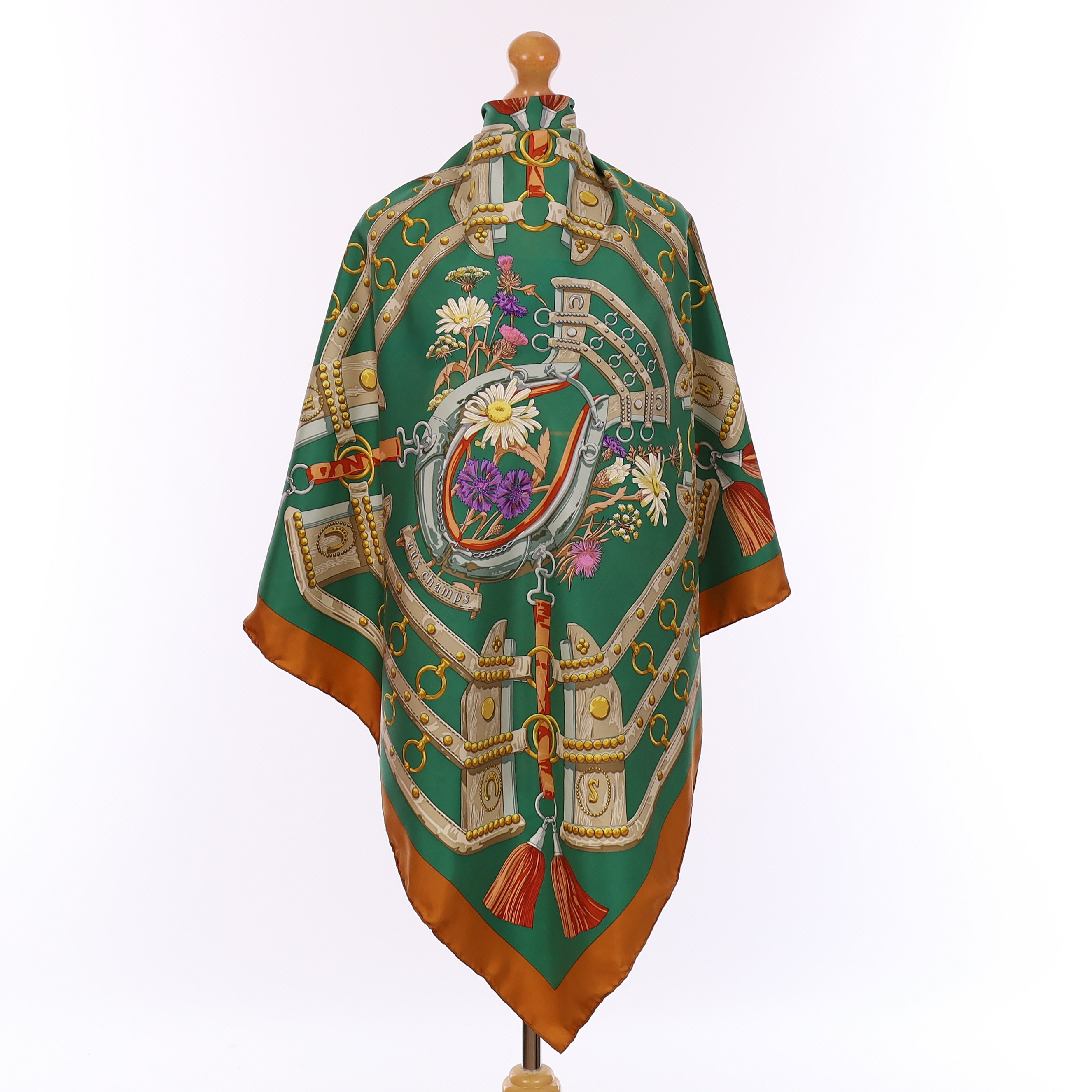 Hermès Aux Champs Silk Scarf