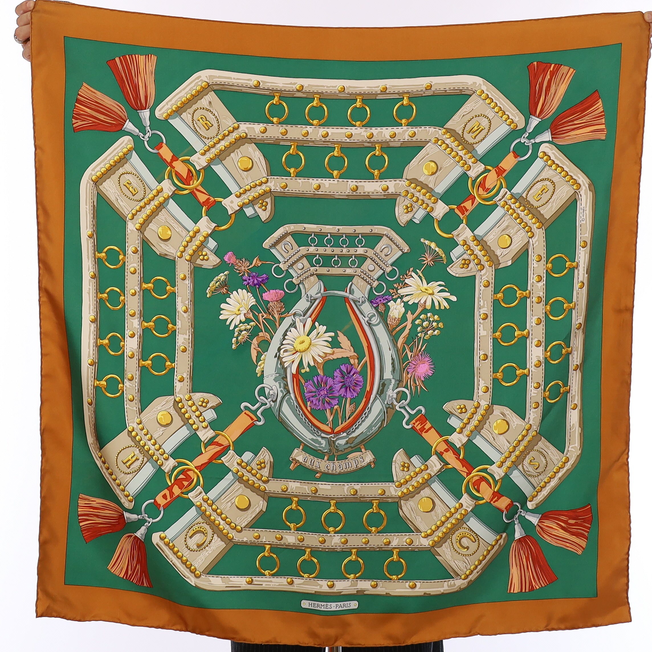 Hermès Aux Champs Silk Scarf