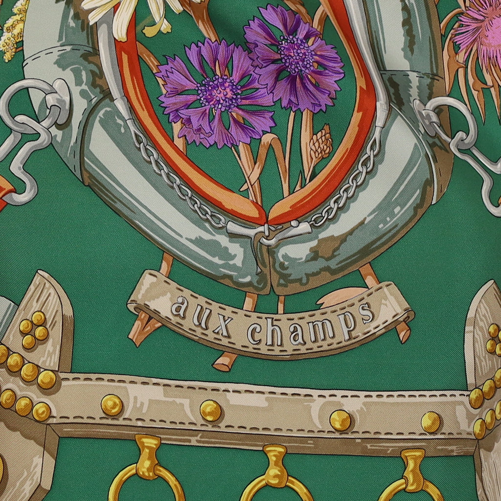 Hermès Aux Champs Silk Scarf