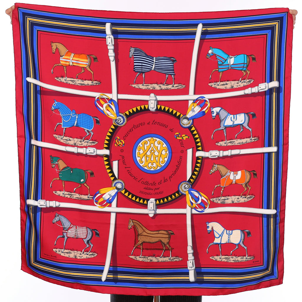 Pristine Hermès Couvertures et Tenues de Jour Silk Scarf