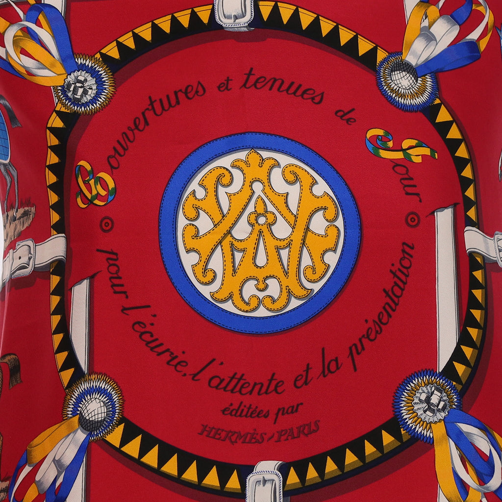 Pristine Hermès Couvertures et Tenues de Jour Silk Scarf