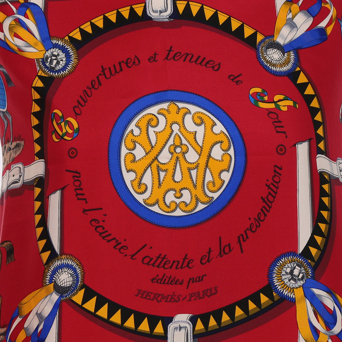 Pristine Hermès Couvertures et Tenues de Jour Silk Scarf