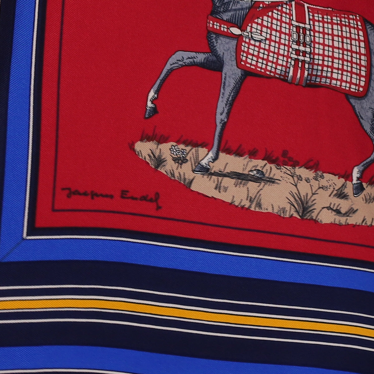 Pristine Hermès Couvertures et Tenues de Jour Silk Scarf