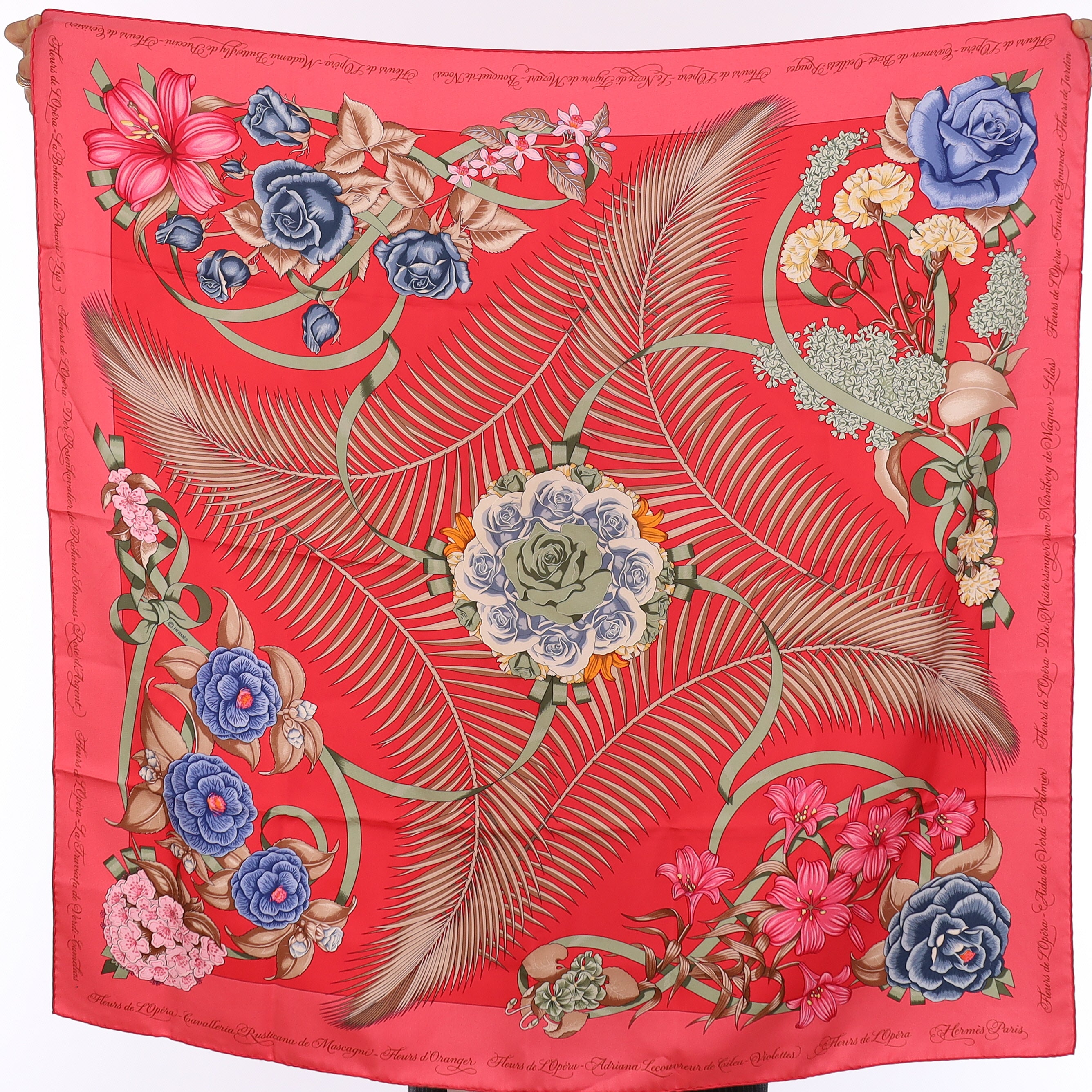 Hermès Fleurs de L'Opéra Silk Scarf