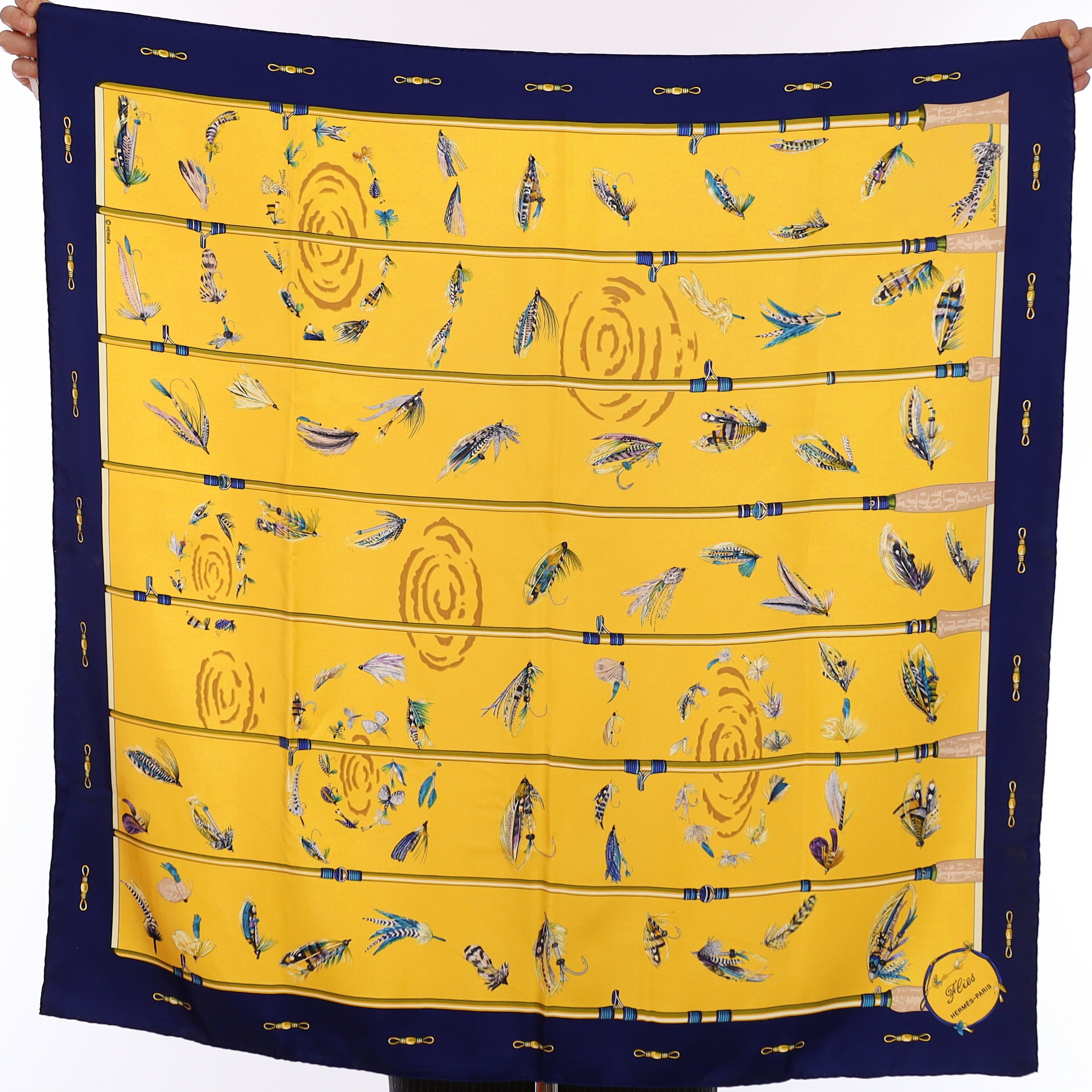 Hermès Flies Silk Scarf