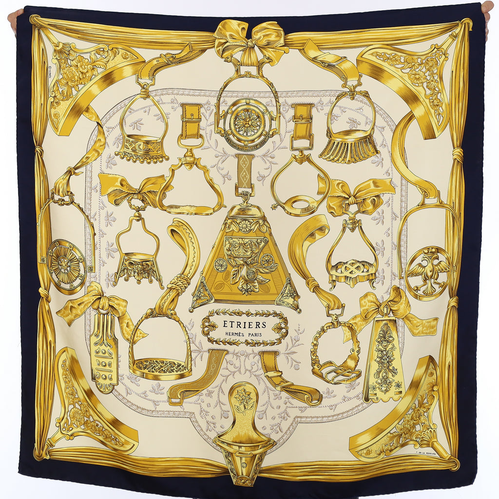 Pristine Hermès Etriers Silk Scarf