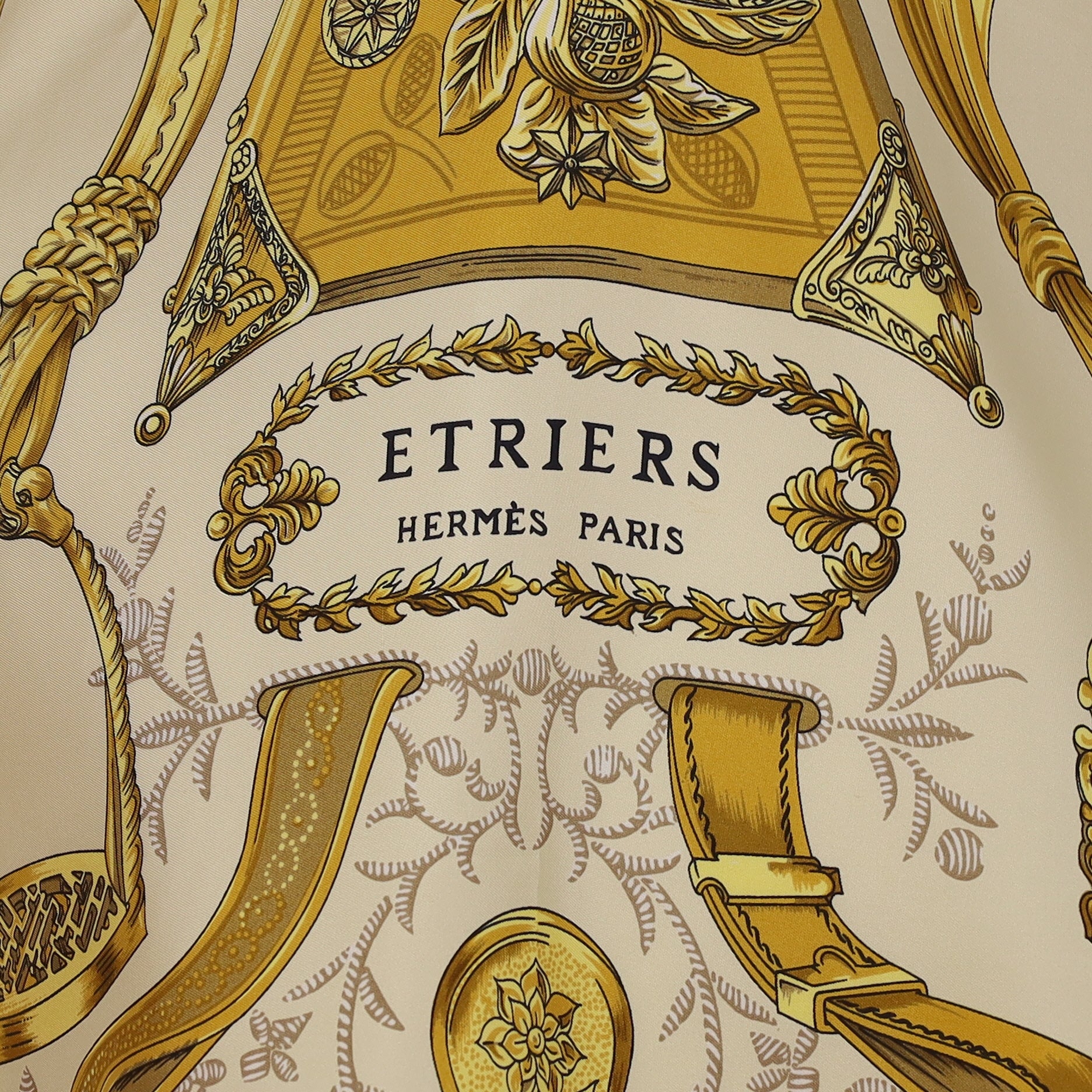 Pristine Hermès Etriers Silk Scarf