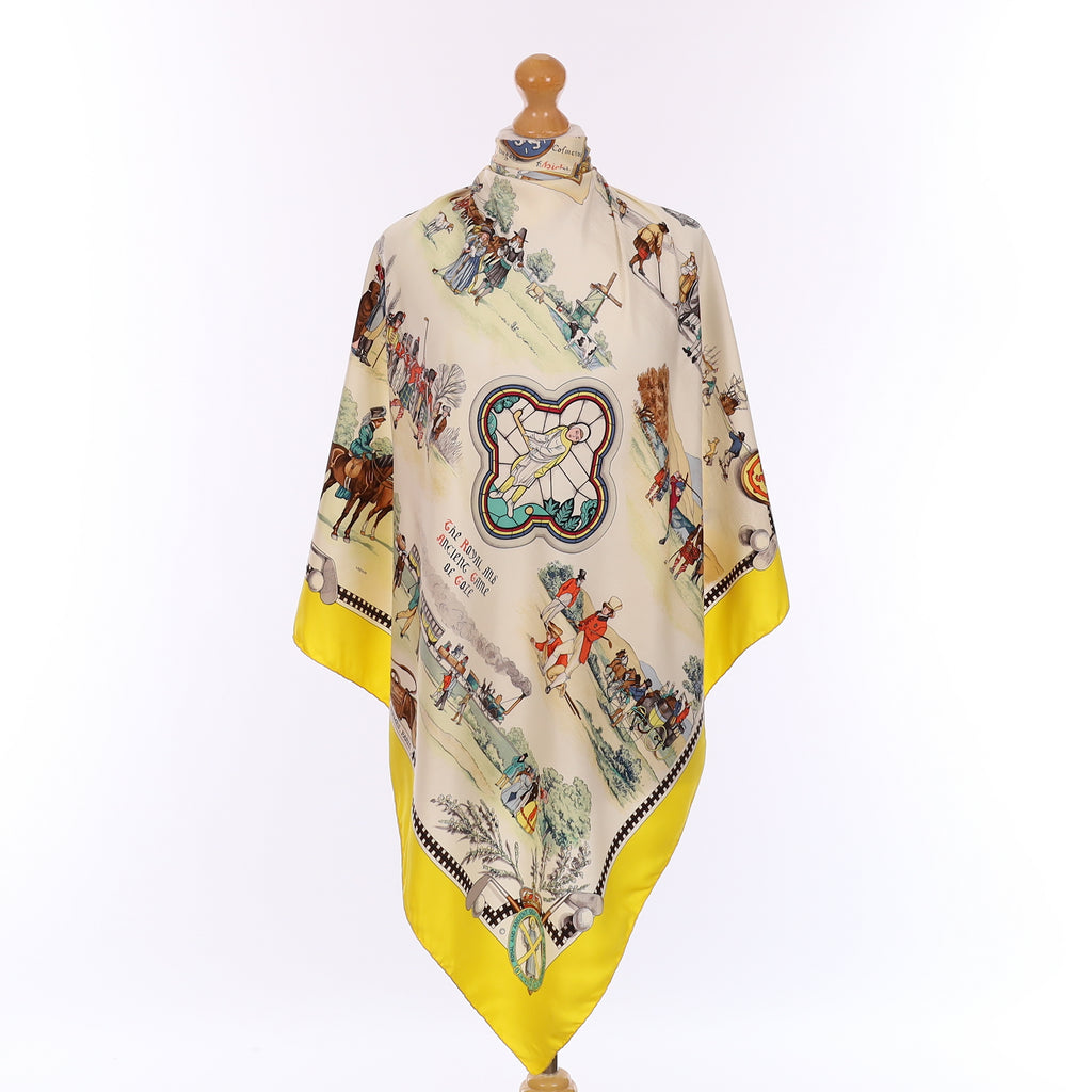 Hermès The Royal and Ancient Game of Golf Silk Scarf Quite Rare