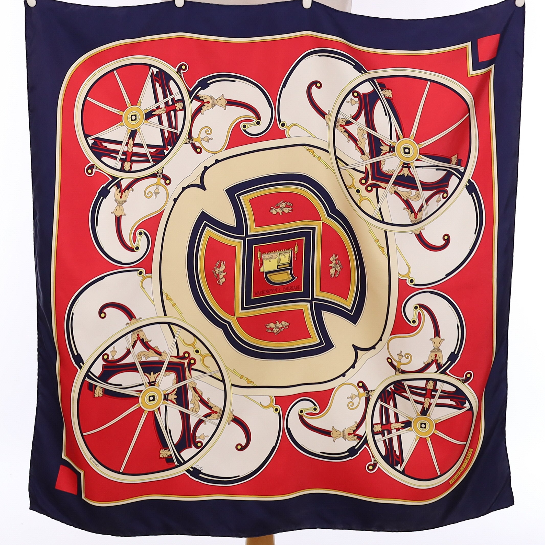 Hermès Washington's Carriage Silk Scarf