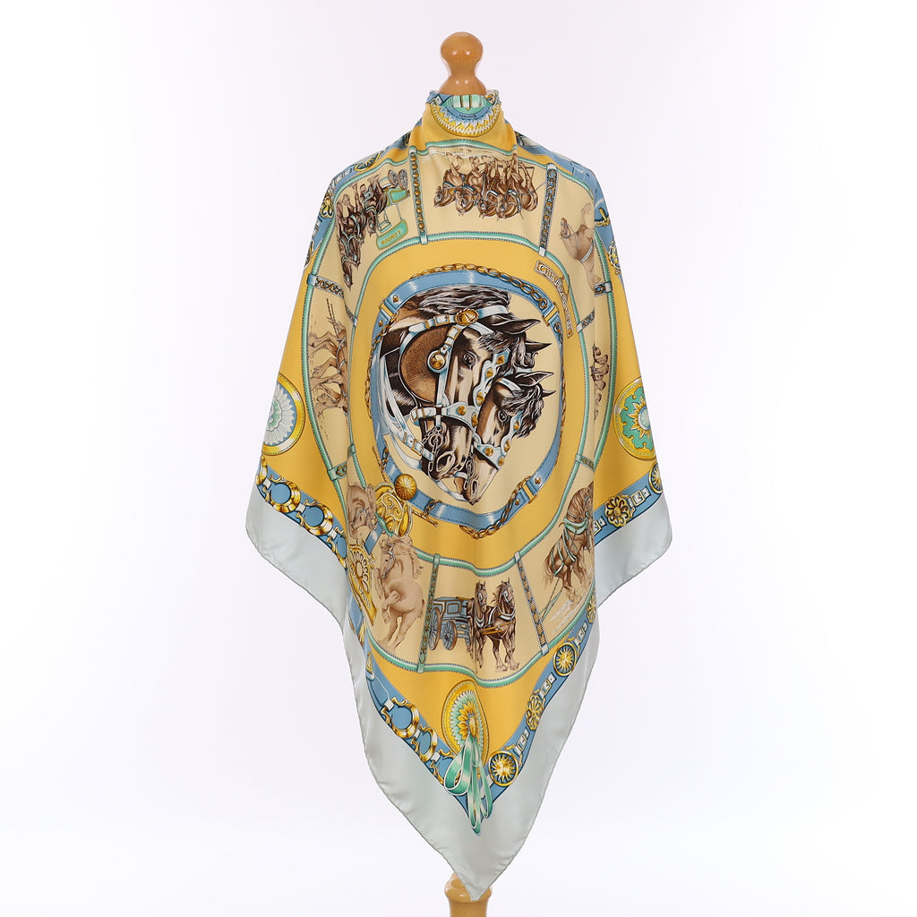 Hermès Chevaux de Trait Silk Scarf