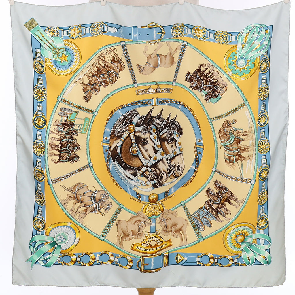 Hermès Chevaux de Trait Silk Scarf