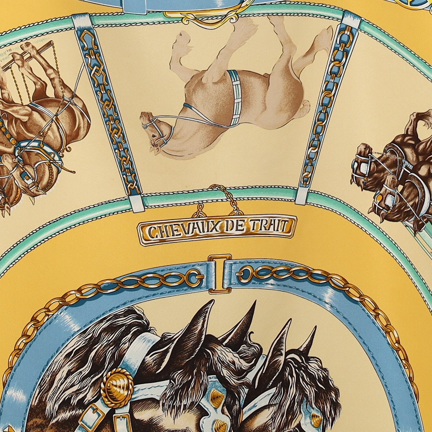 Hermès Chevaux de Trait Silk Scarf