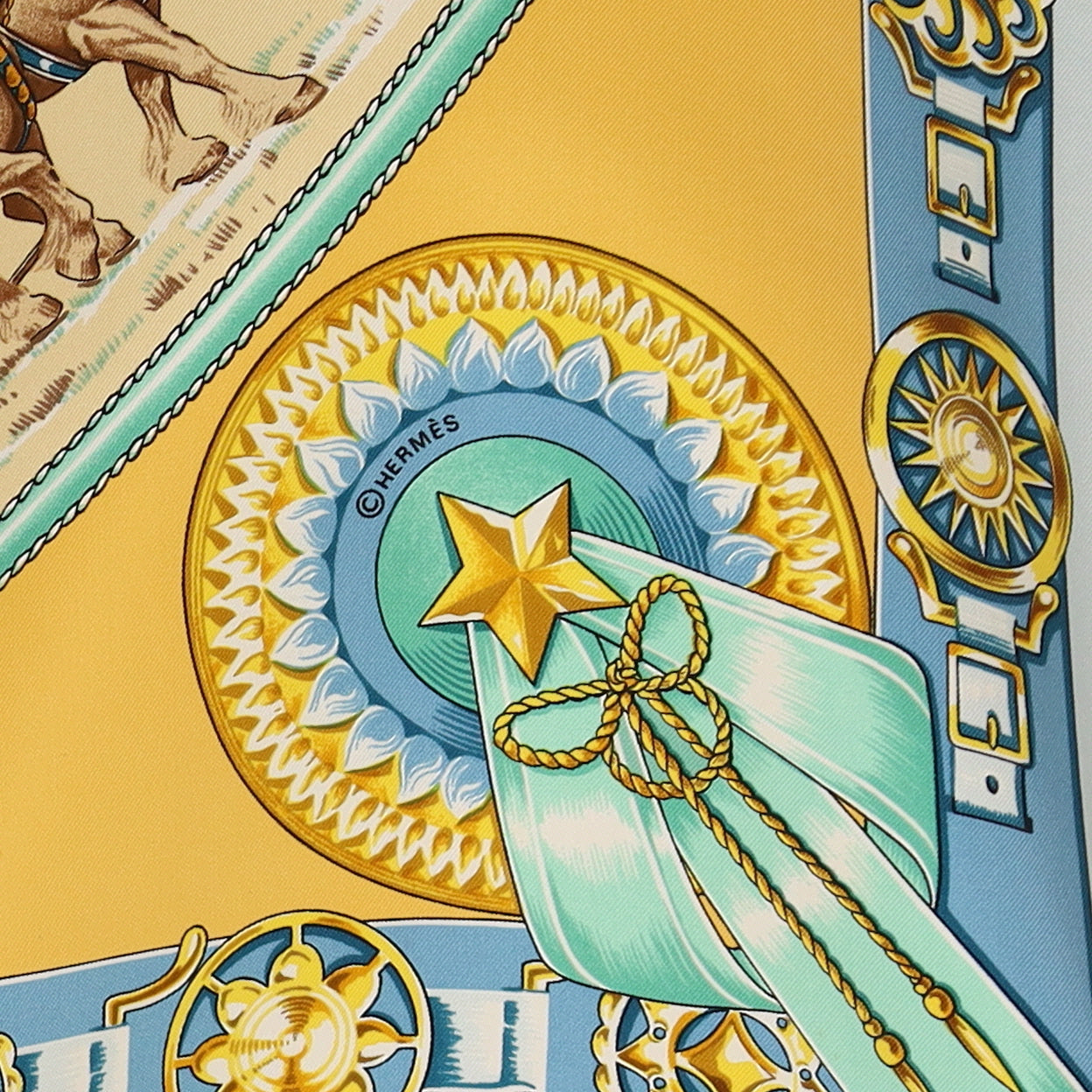 Hermès Chevaux de Trait Silk Scarf