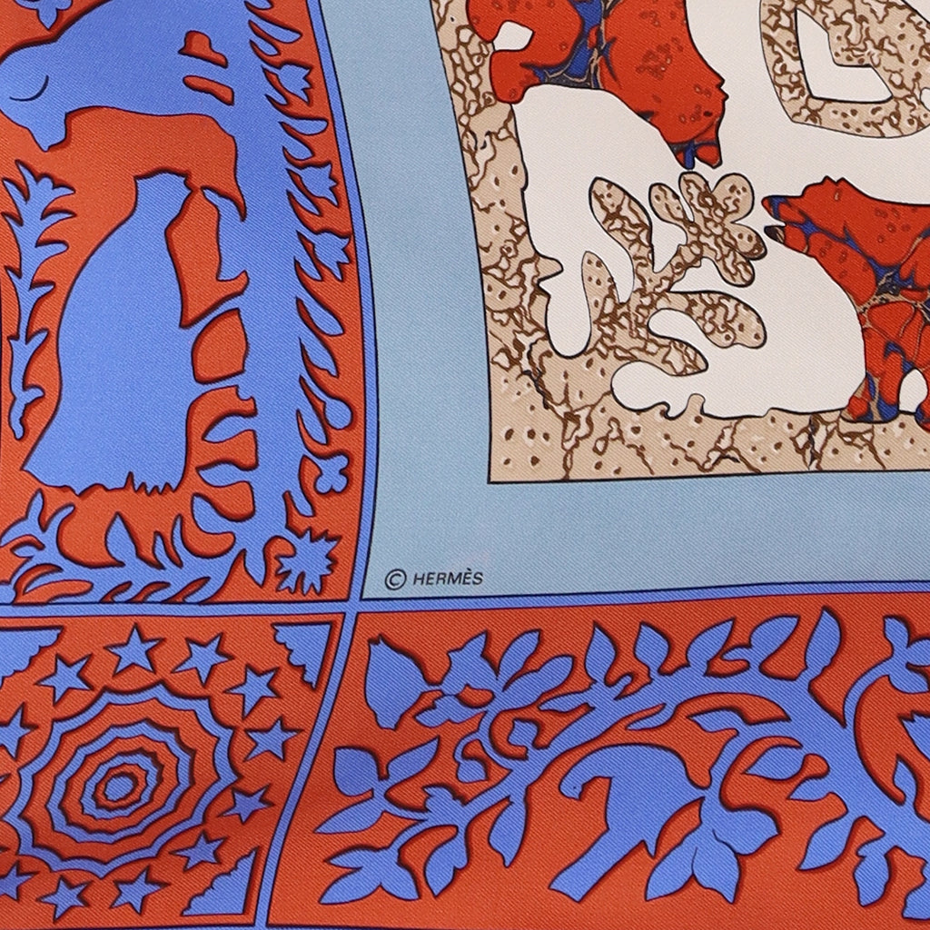 Hermès Early America Silk Scarf Quite Rare