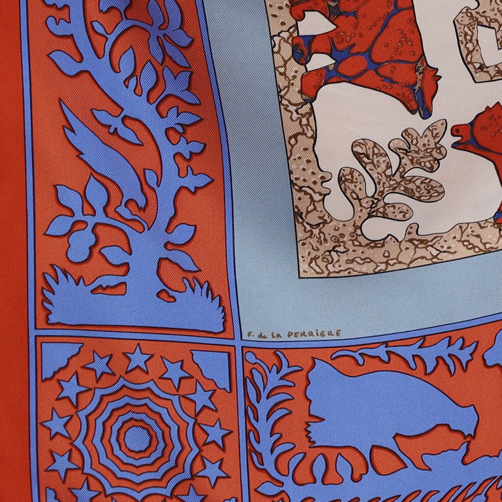 Hermès Early America Silk Scarf Quite Rare