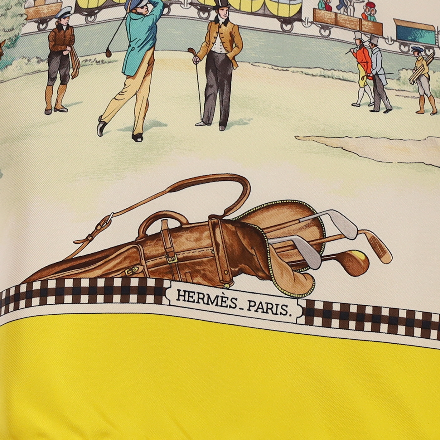 Hermès The Royal and Ancient Game of Golf Silk Scarf Quite Rare