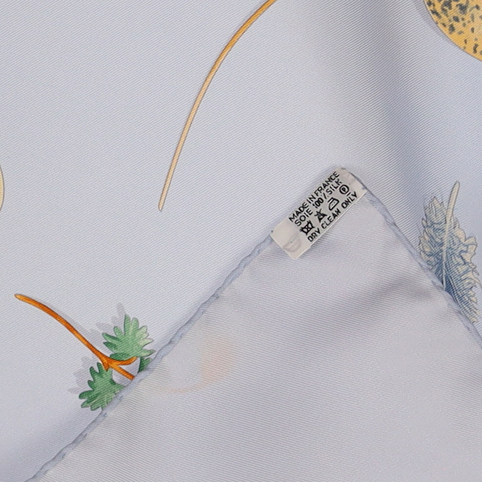 Hermès Fleurs et Plumes Silk Scarf