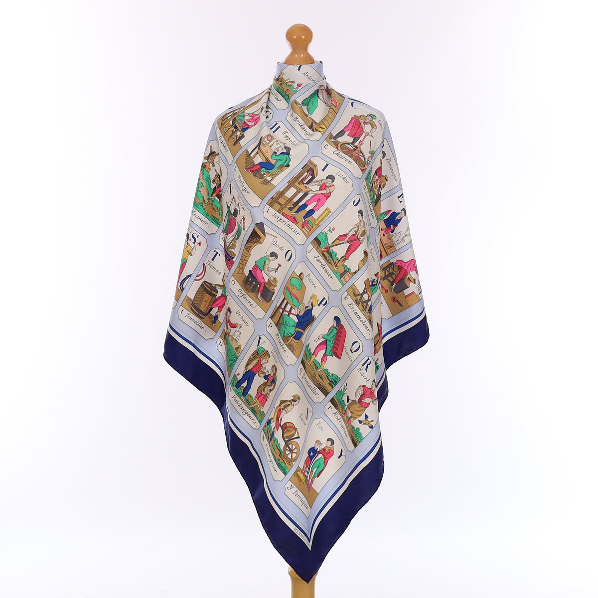 Hermès L'alphabet des Métiers Silk Scarf Rare