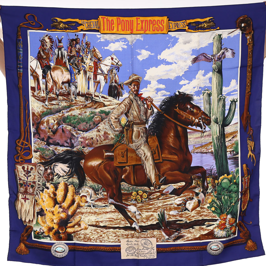Pristine Hermès Le Cheval Express Silk Scarf Rare