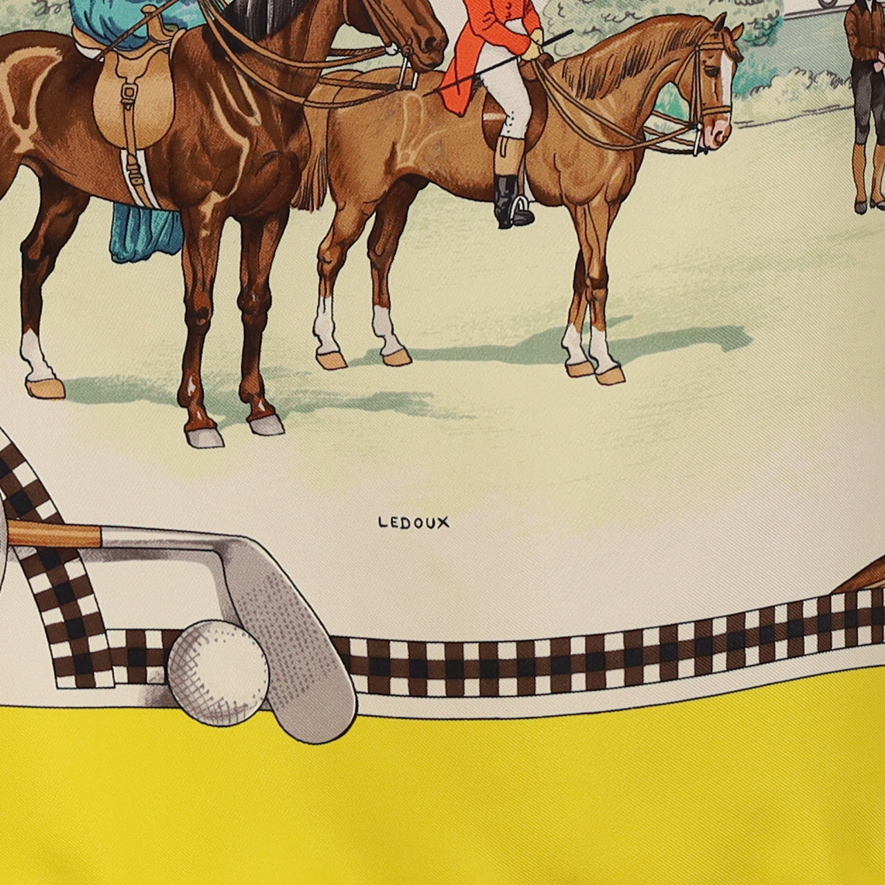 Hermès The Royal and Ancient Game of Golf Silk Scarf Quite Rare