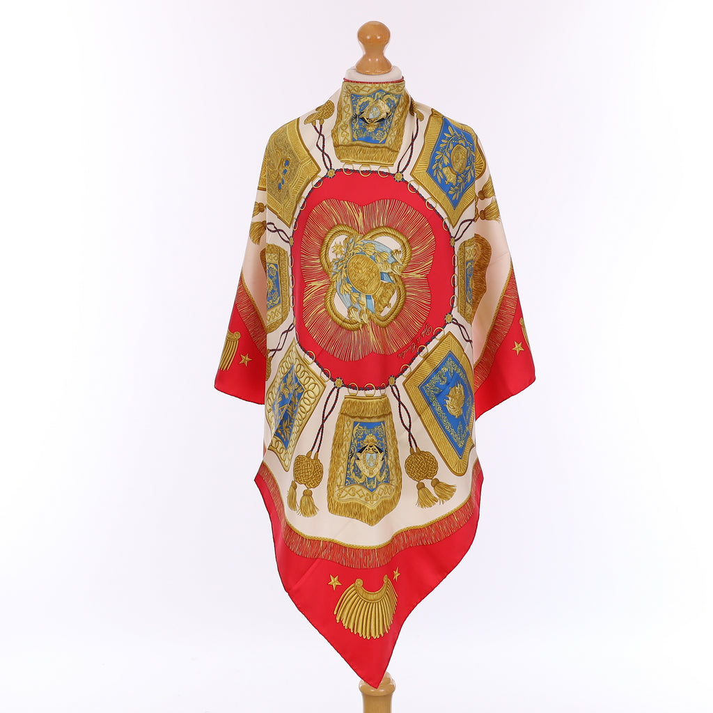 Pristine Hermès Poste et Cavalerie Silk Scarf