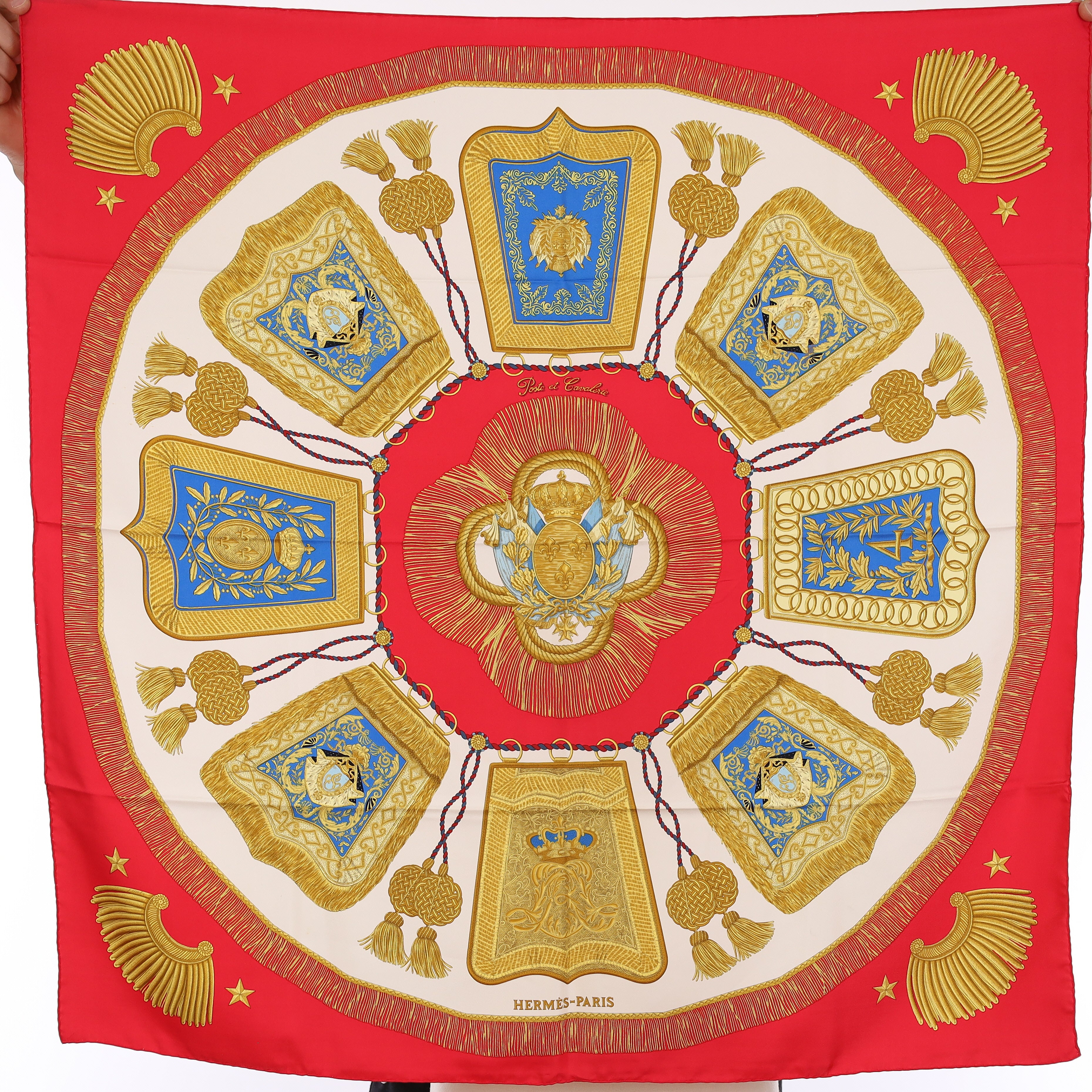 Pristine Hermès Poste et Cavalerie Silk Scarf